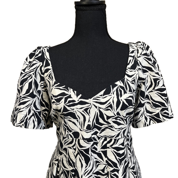 A New Day Y2K Babydoll Midi Dress Puff Sleeve Women's Size 8 Cottage Peasant - Picture 4 of 15